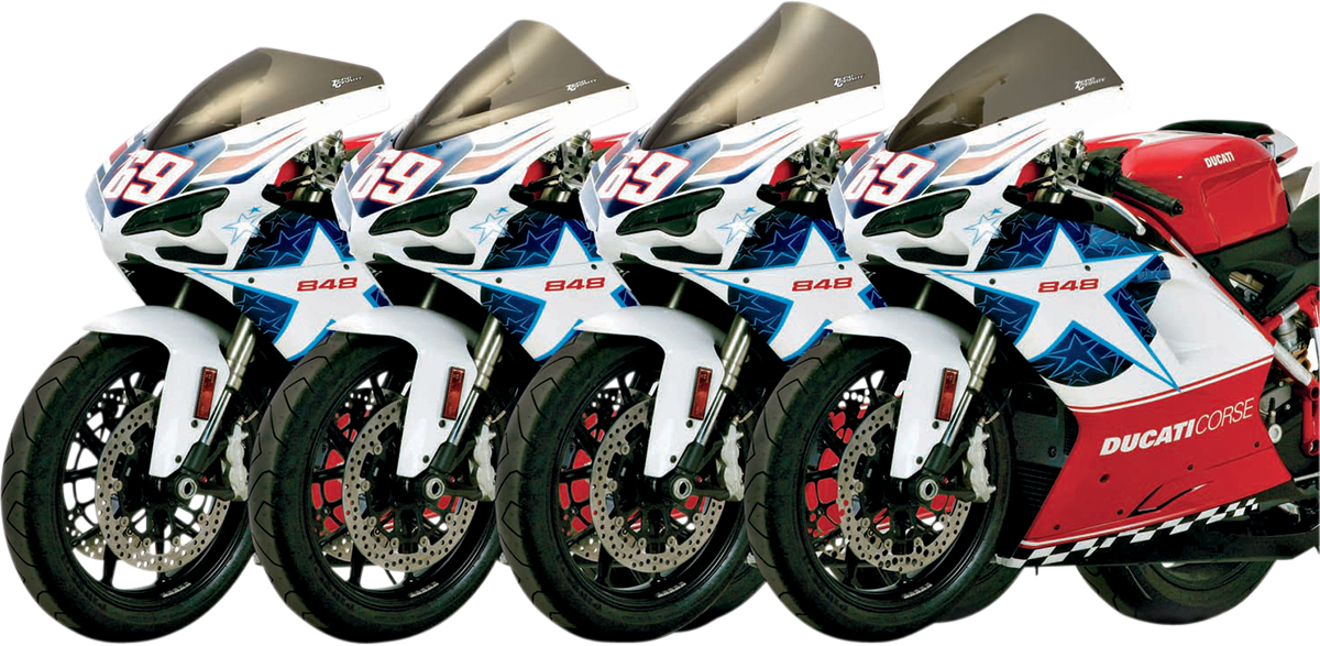 Zero Gravity 16-729-02 Double Bubble Windscreen - Smoke - Ducati 1098 | Street