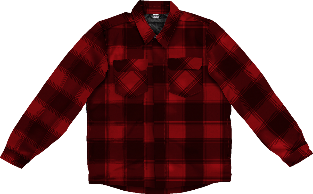 ICON Fallblock CX Flannel™ Jacket - Red - Large - Part Number 2820-6976