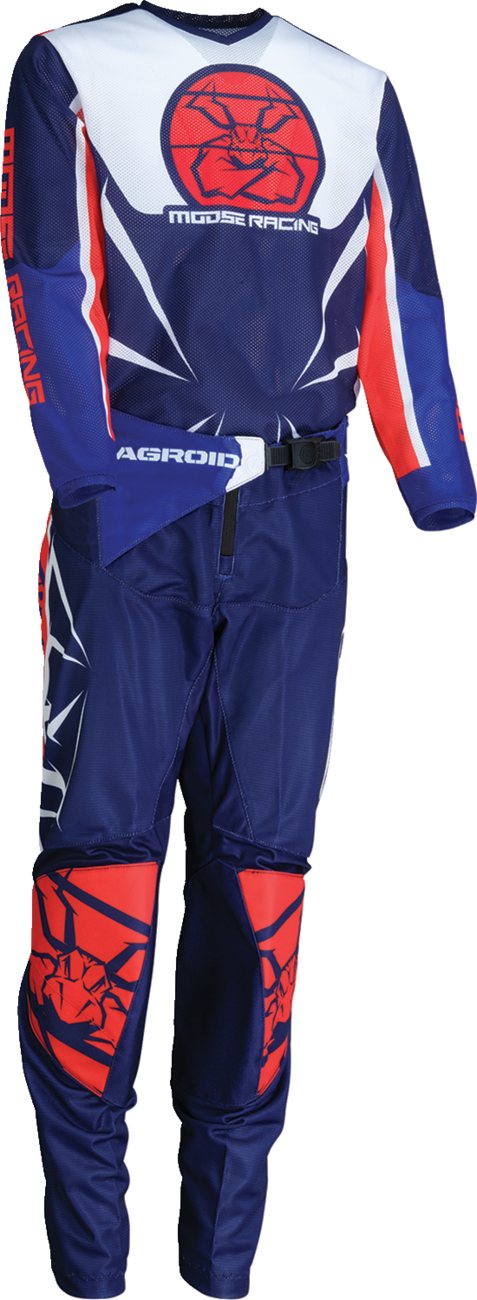 MOOSE OFFROAD Youth Agroid Mesh Jersey - Red/White/Blue - Large 2912-2526