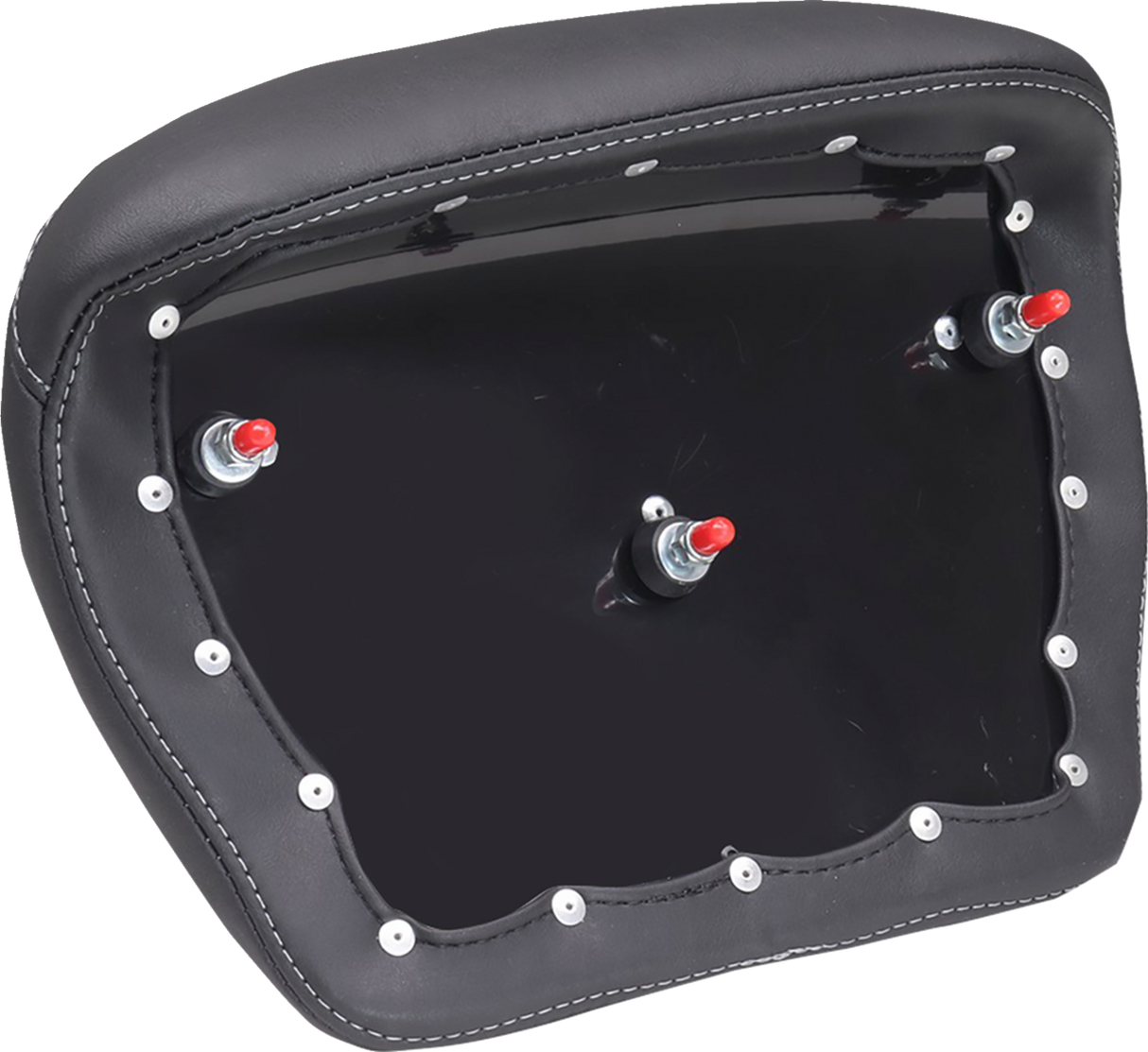 MUSTANG Deluxe Chopped Tour-Pak? Sissy Bar Pad - Black w/ Gunmetal Stitch - Touring 88405GM