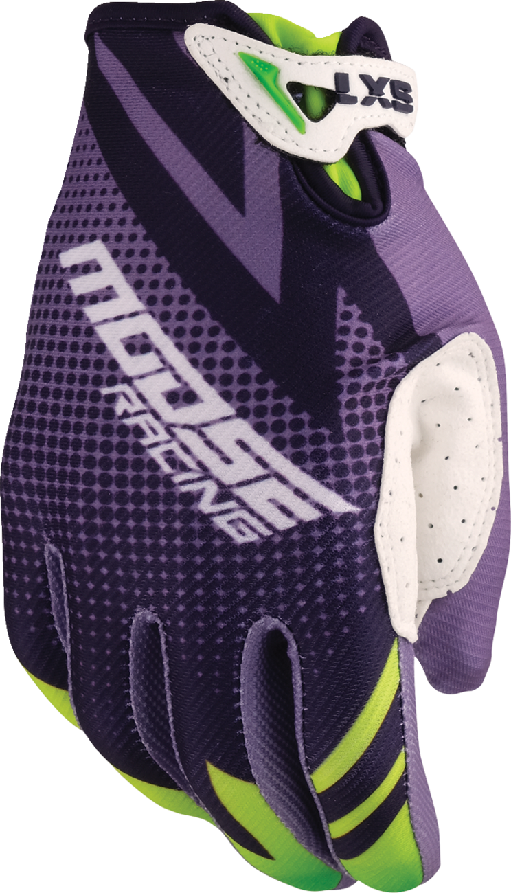 MOOSE OFFROAD Youth SX1* Gloves - Purple/Green - Medium 3332-1894