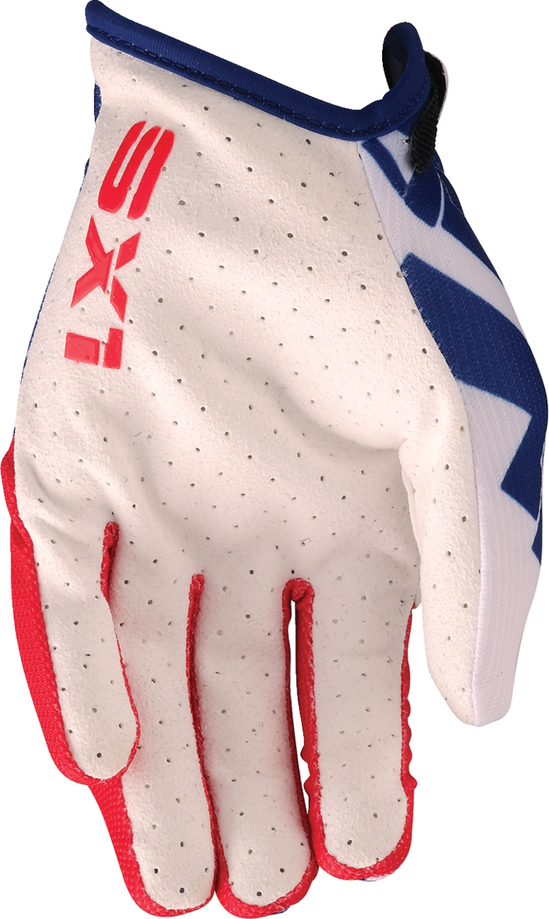 MOOSE OFFROAD Youth SX1* Gloves - Red/White/Blue - Large 3332-1885