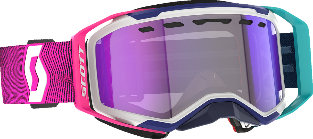 SCOTT Prospect 2.0 SMB Goggle - Stealth Blue/Radiant Pink - AMP Light Sensitive - Dual - Blue Chrome 421502-7906307
