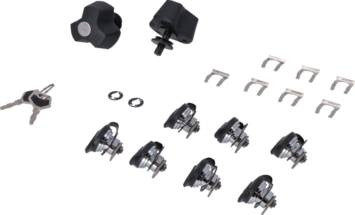 SW-MOTECH TRAX Lock Set - PRO - Anti-theft Protection - 9 Matching Locks with Keys QLS.00.095.15100