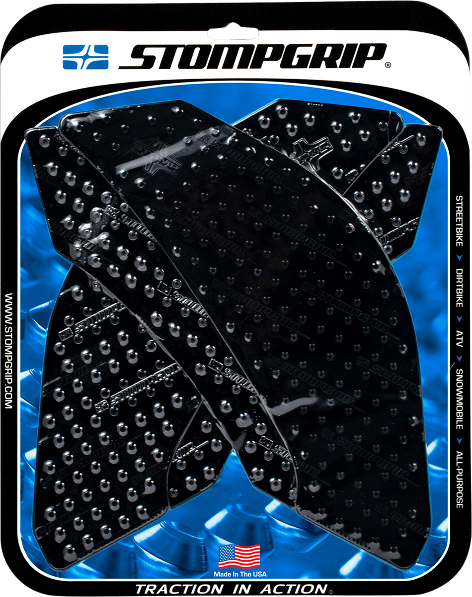 STOMPGRIP 55-10-0008B Tank Grips - Volcano - Black - Yamaha - FZ/XJ '09-'15 | Street