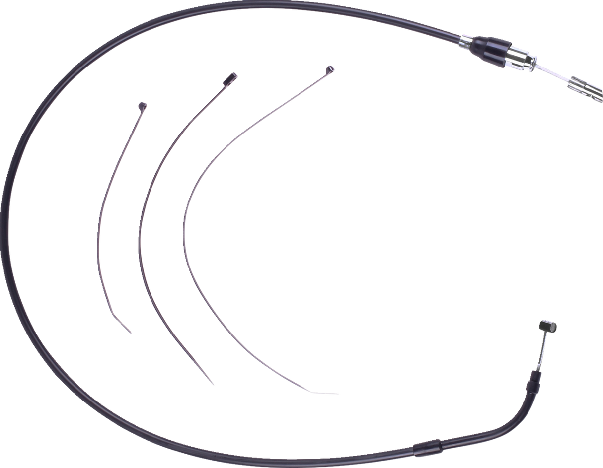 DRAG SPECIALTIES Quick Connect Clutch Cable - Upper - Black/Chrome 4323908HE