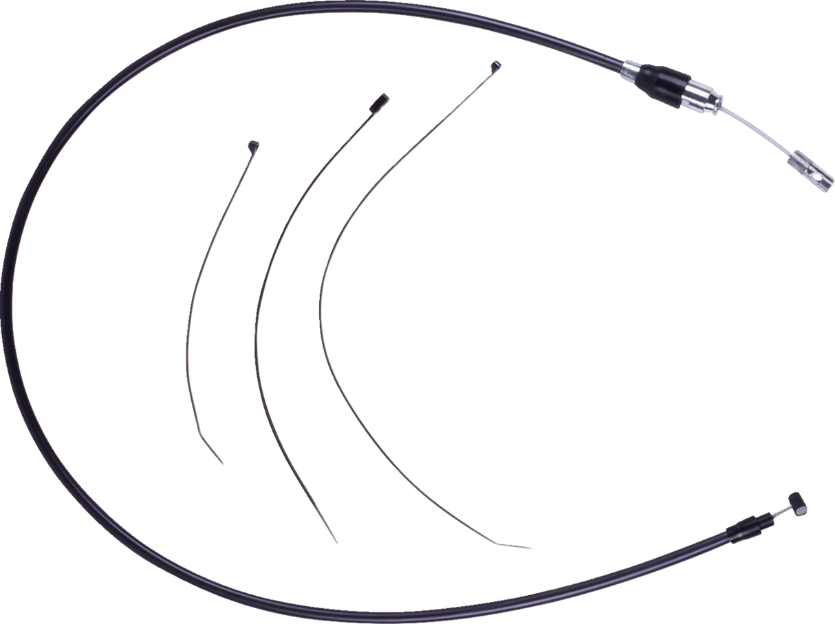 DRAG SPECIALTIES Quick Connect Clutch Cable - Upper - Black/Chrome 4323806HE