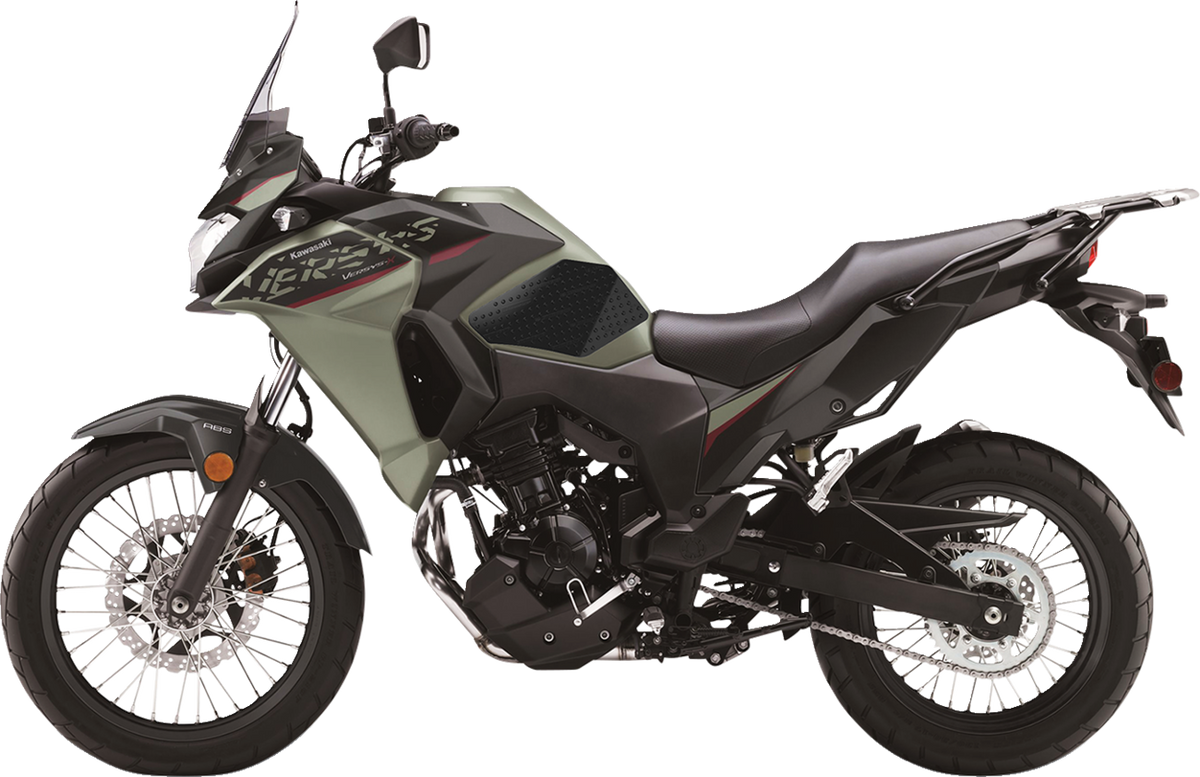 STOMPGRIP 55-10-0028-1B Tank Grips - Volcano - Black - Kawasaki - Versys '17-'25 | Street