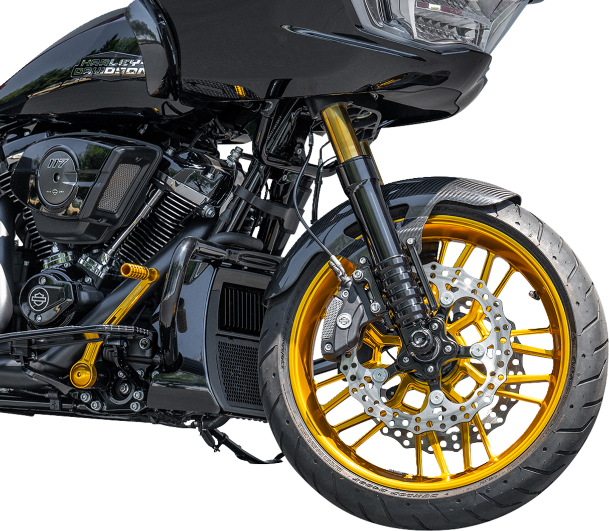 ARLEN NESS Front Fender - Cafe - 19" - Black 210-017