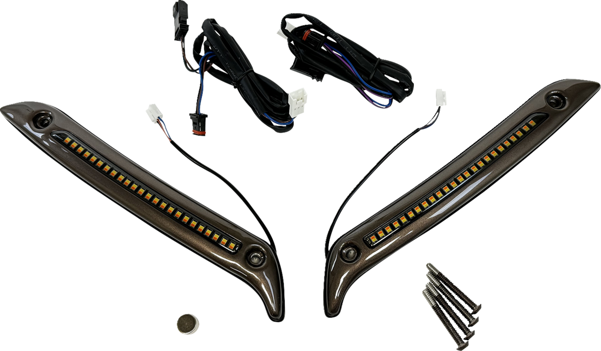 CUSTOM DYNAMICS LED Windshield Trim - Dark Bronze CD-LRST-WT-D