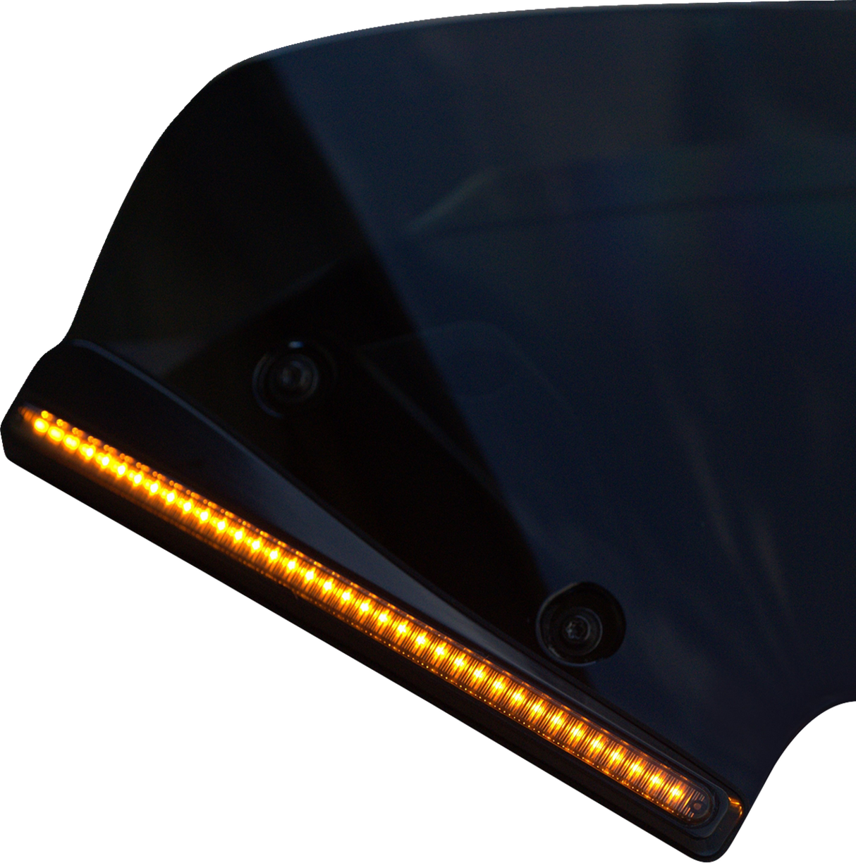 CUSTOM DYNAMICS Windshield Trim - LED - Turn Signal - Black - Smoke Lens CD-RG23-SWT-B