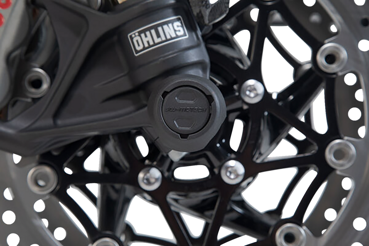 SW-MOTECH Axle Sliders - Front - Set - Triumph 800/1050/1200 - Yamaha 700 - Himalayan STP.11.176.10001/B
