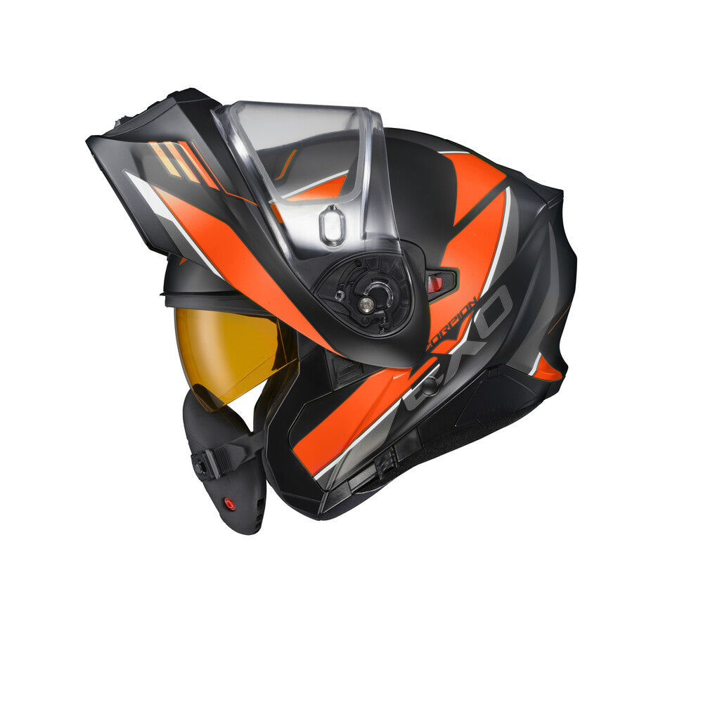 Scorpion - Exo Gt930 Cold Weather Helmet Modulus Orange Lg (Dual Pane)
