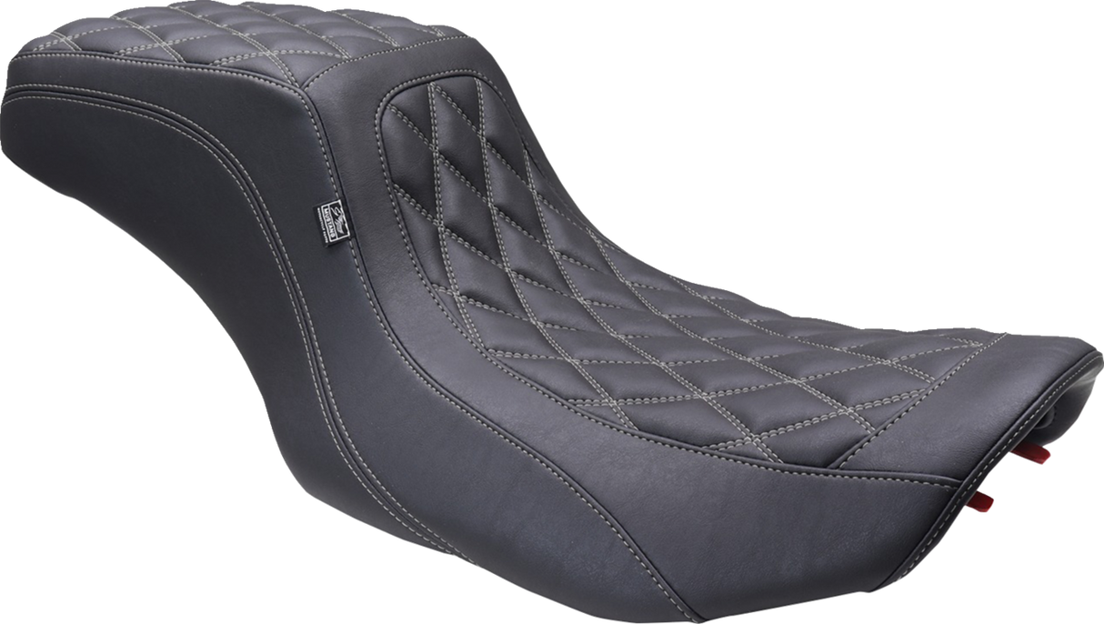 MUSTANG One Piece 2-Up Squareback Seat - Double Diamond - Gunmetal Stitch 88415GM