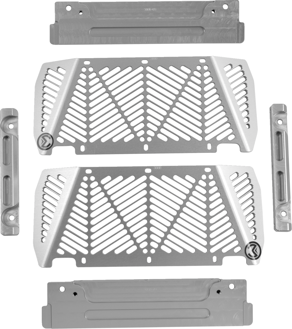 MOOSE OFFROAD Radiator Guards - Silver - Kawasaki 12-3000