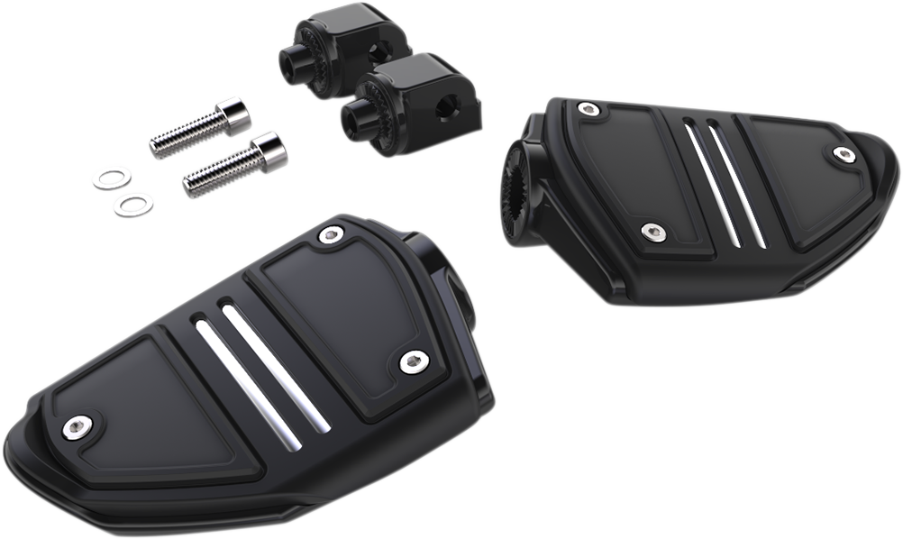 Ciro Twin Rail Footpeg - With Mount - Black - Softail 61426 - Cycle City Outdoors