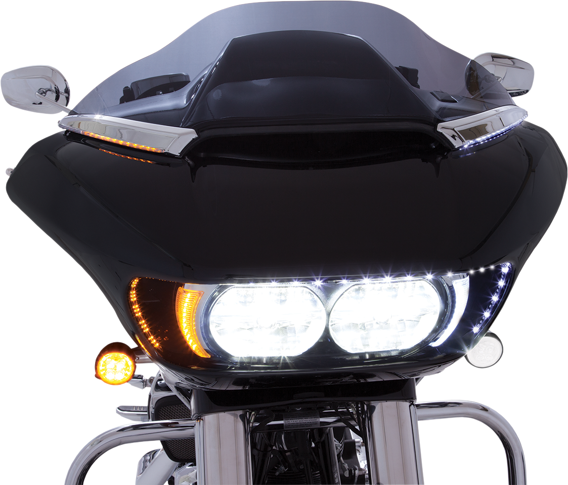 Ciro LED Windshield Trim - Chrome - FLTR 11050 - Cycle City Outdoors