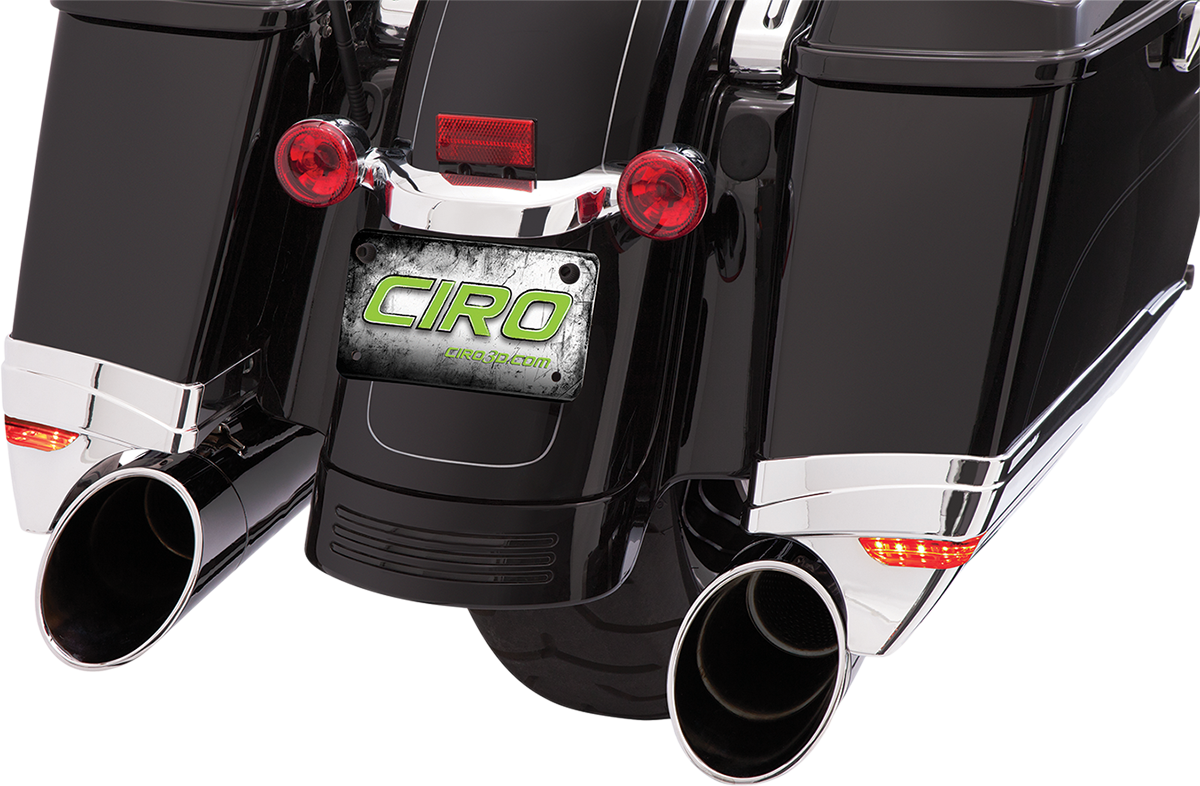 Ciro Saddlebag Extensions - FLHT '97-'13 - Chrome 40100 - Cycle City Outdoors