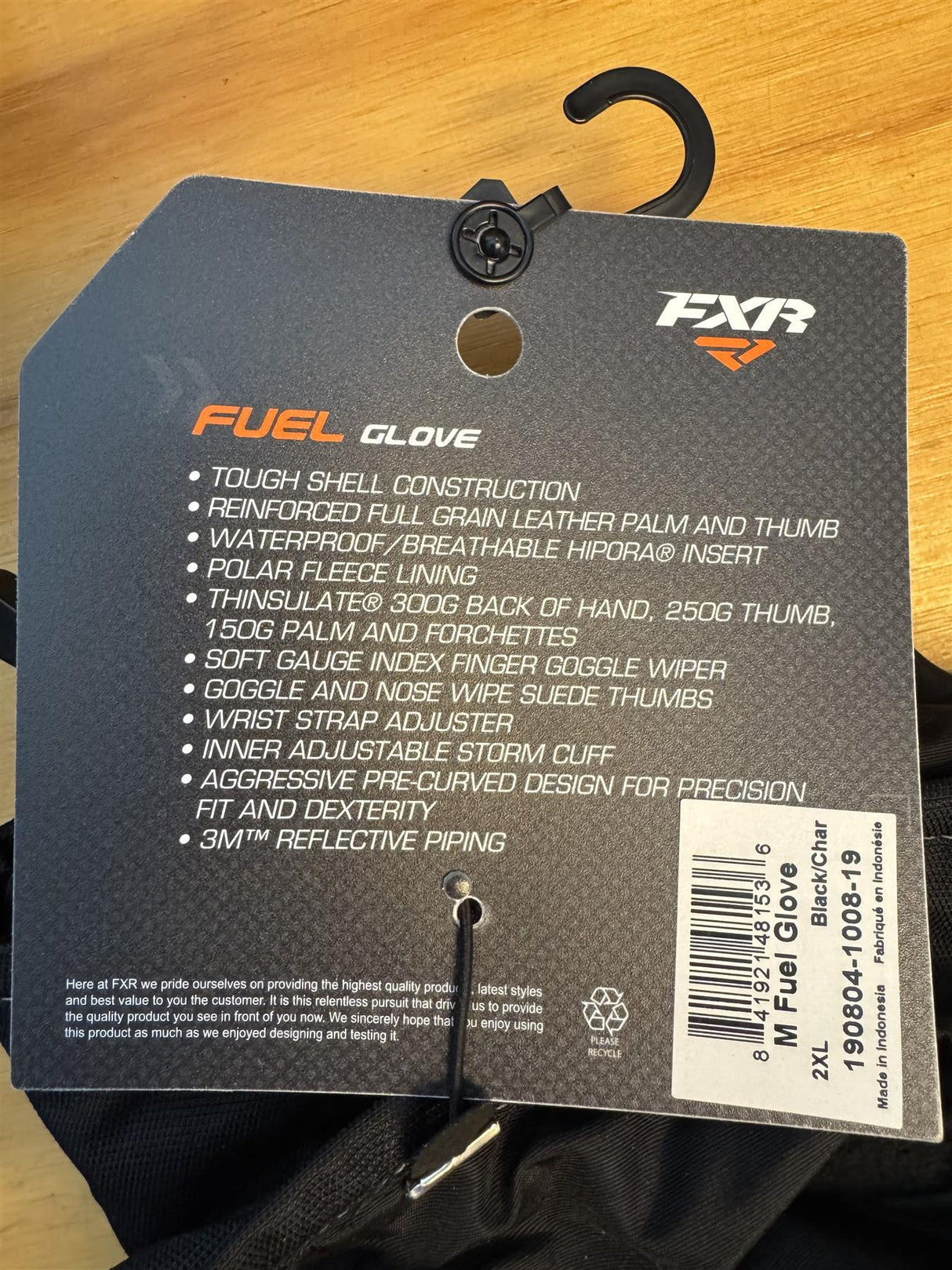 FXR - M Fuel Glove - Black/Charcoal - 2XL Open Box