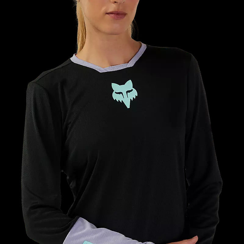 Fox Racing - Womens Defend Race Long Sleeve Jersey - Black - S