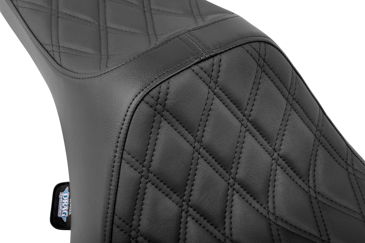 DRAG SPECIALTIES Predator III Seat - Double Diamond - Black - FLT/FLH '23-'24 4686B