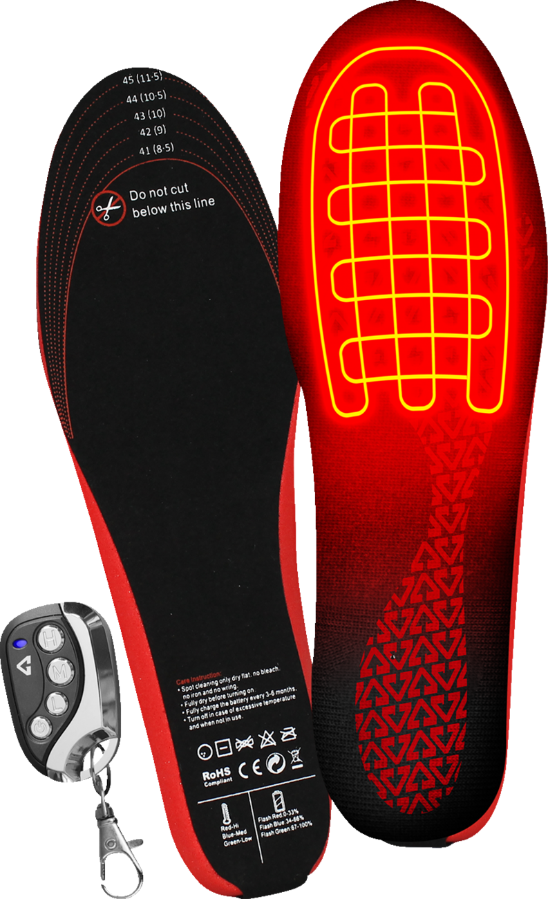 GERBING HEATED CLOTHING 3V Rechargeable Heated Insoles with Remote - Large/XL GERINS3VLXL
