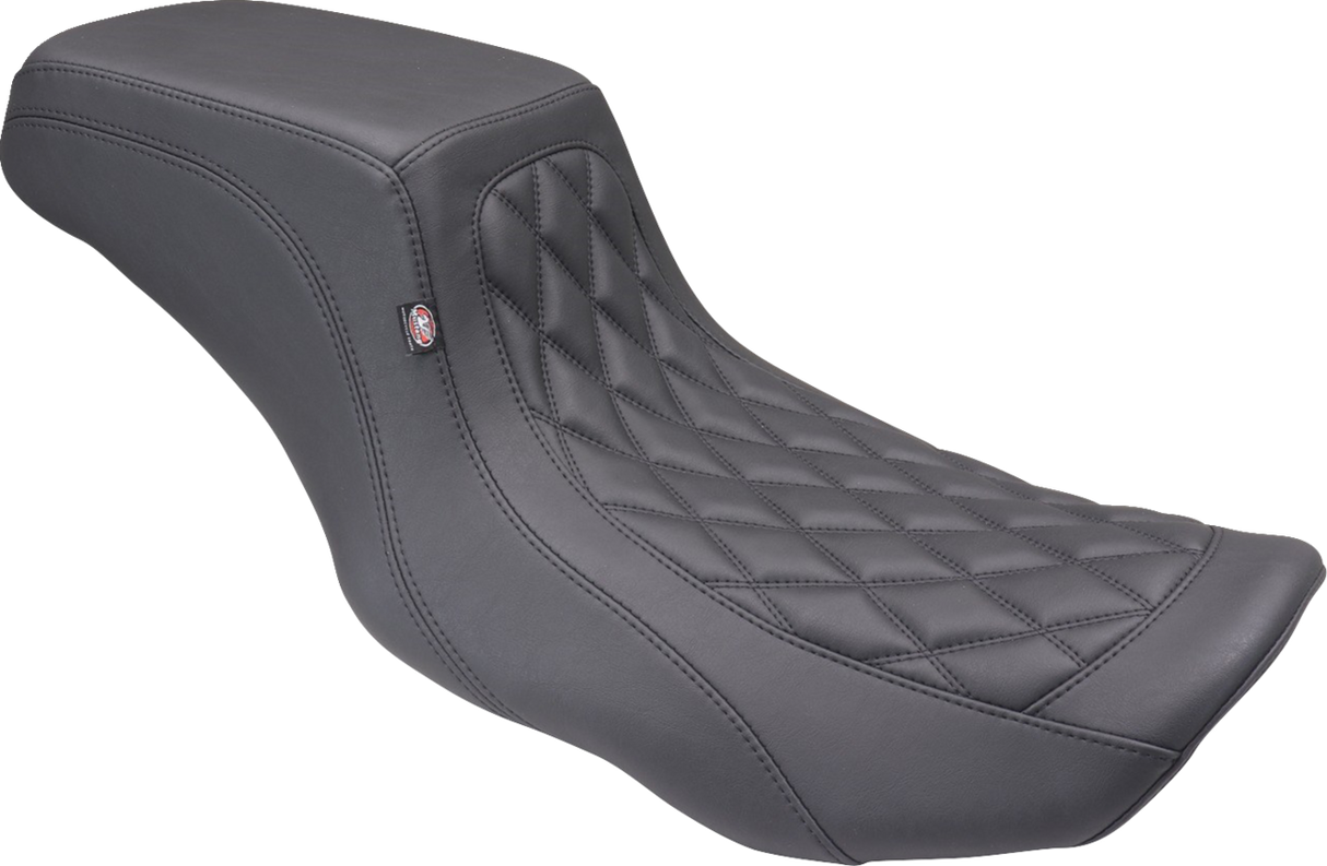 MUSTANG One Piece 2-Up Squareback Seat - Double Diamond - Smooth - FLH/FLT '23-'25 88416