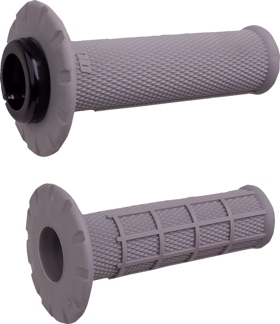 ODI Universal Lock-On Half Waffle Grips - Gray/Silver H21UHWG
