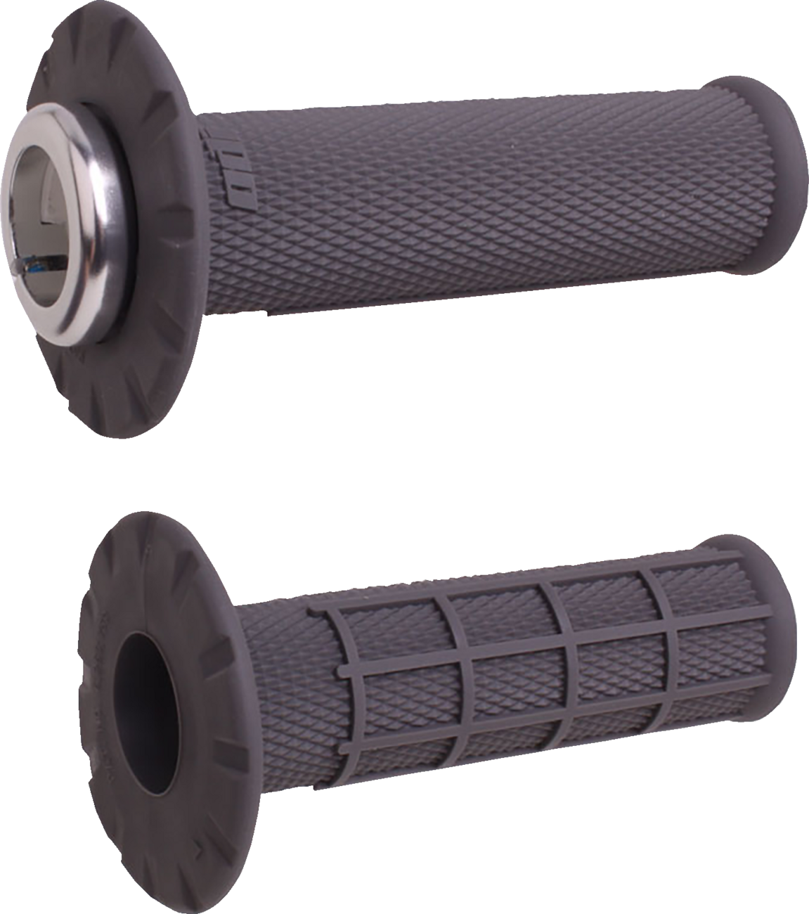 ODI Universal Lock-On Half Waffle Grips - Graphite/Silver H21UHWH