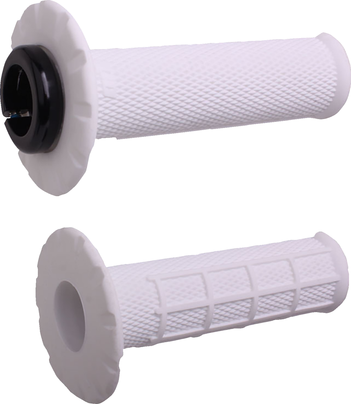 ODI Universal Lock-On Half Waffle Grips - White/Black H21UHWW