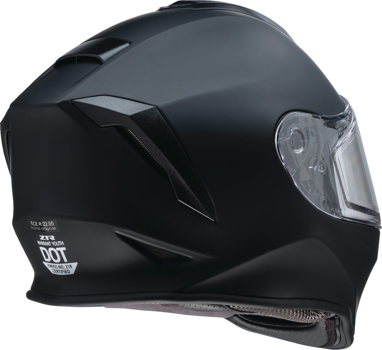 Z1R Youth Warrant Snow Helmet - Flat Black - Large 0122-0146