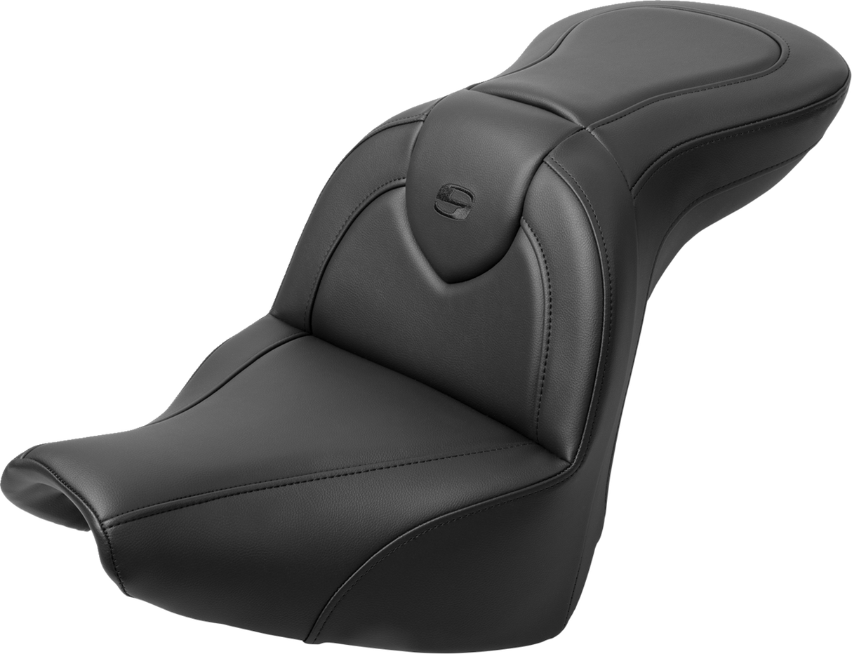 SADDLEMEN RoadSofa* Seat with Backrest - Black Stitch - FXBR/S '18-'20 - Part 818-31-187BR