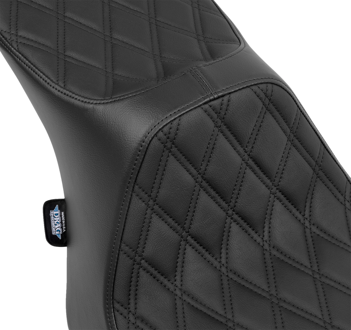 DRAG SPECIALTIES Predator III Seat - Double Diamond - Black Stitching - FLT/FLH '23-'24 4690B