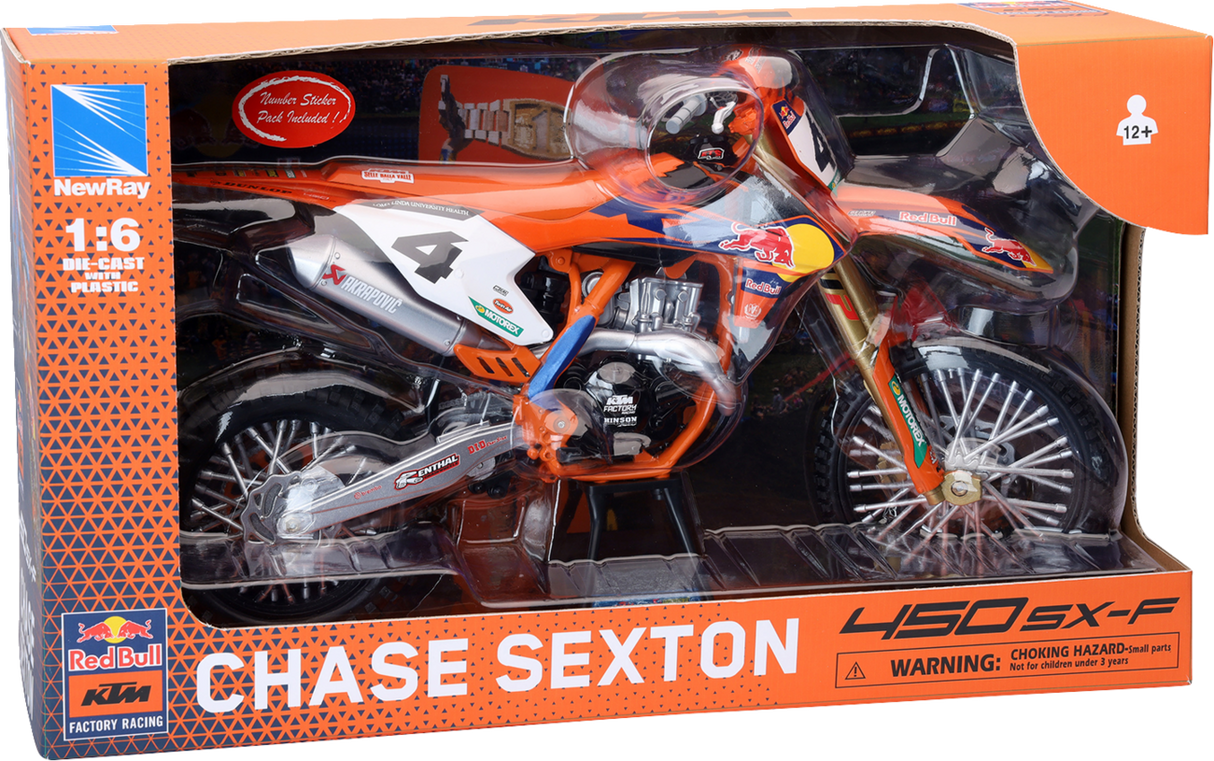NEW RAY TOYS Red Bull KTM 450 SX-F - Chase Sexton #4 - 1:6 Scale 49743