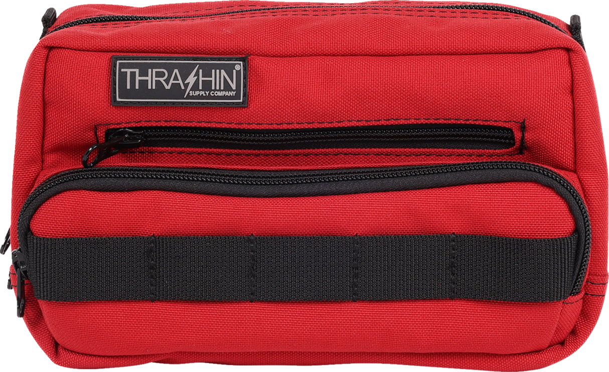 THRASHIN SUPPLY CO. Handlebar Bag Plus - Red THB-0017