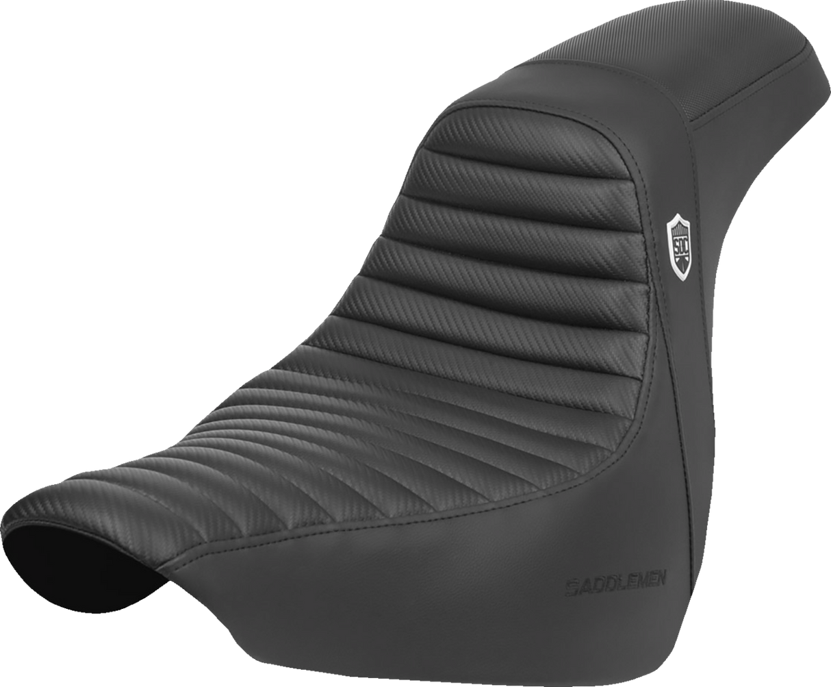 SADDLEMEN Pro Series SDC Performance Seat - SC81829T - Tuck-n-Roll/Carbon Fiber - Gripper - FL/FX '18-'24