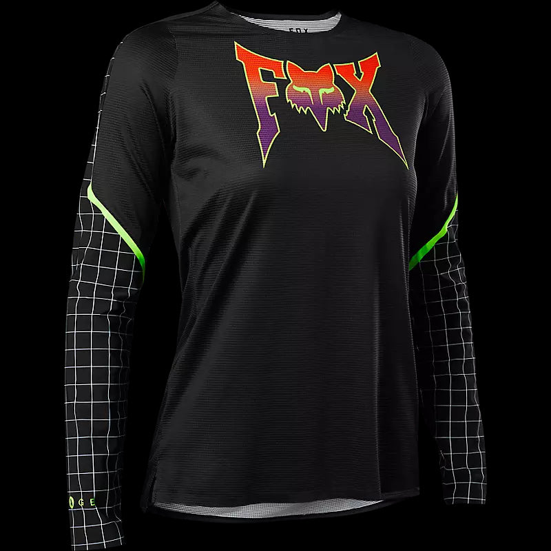 Fox Racing - Womens Flexair Ls Jersey Celz - Blk - S