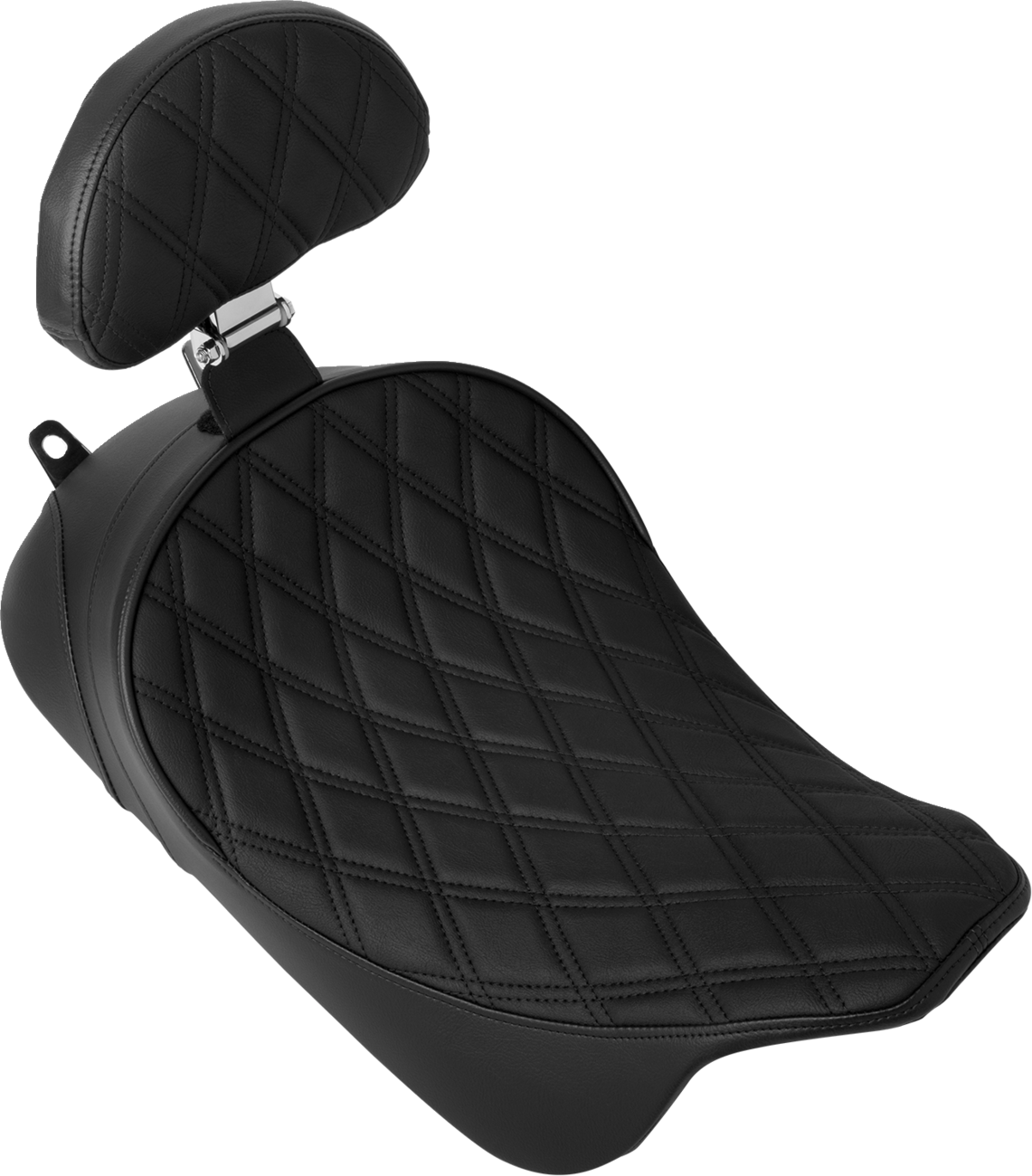 DRAG SPECIALTIES Solo Front Seat - Double Diamond - Black Sittch - w/ Backrest Option - FL '08-'23 4699B