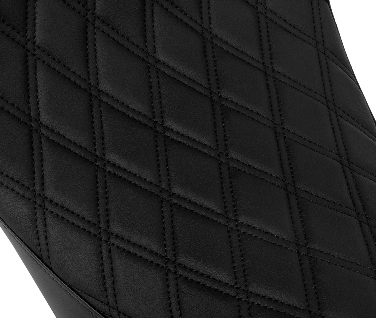DRAG SPECIALTIES Solo Front Seat - Double Diamond - Black Sittch - w/ Backrest Option - FL '08-'23 4699B