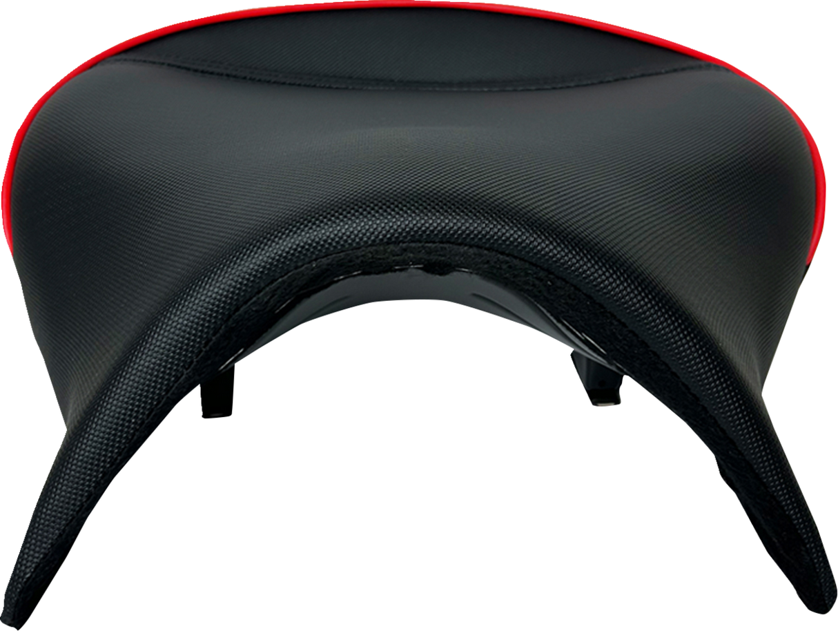 SHOW CHROME Ryker Combat Seat - Black w/ Red Trim - Can-Am Ryker 41-429