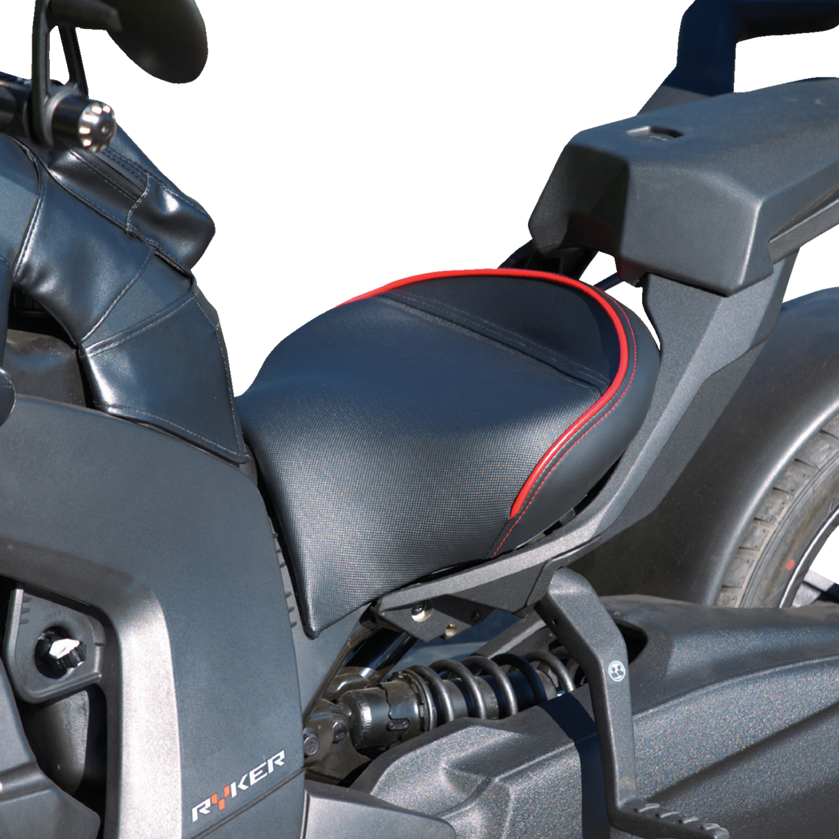 SHOW CHROME Ryker Combat Seat - Black w/ Red Trim - Can-Am Ryker 41-429
