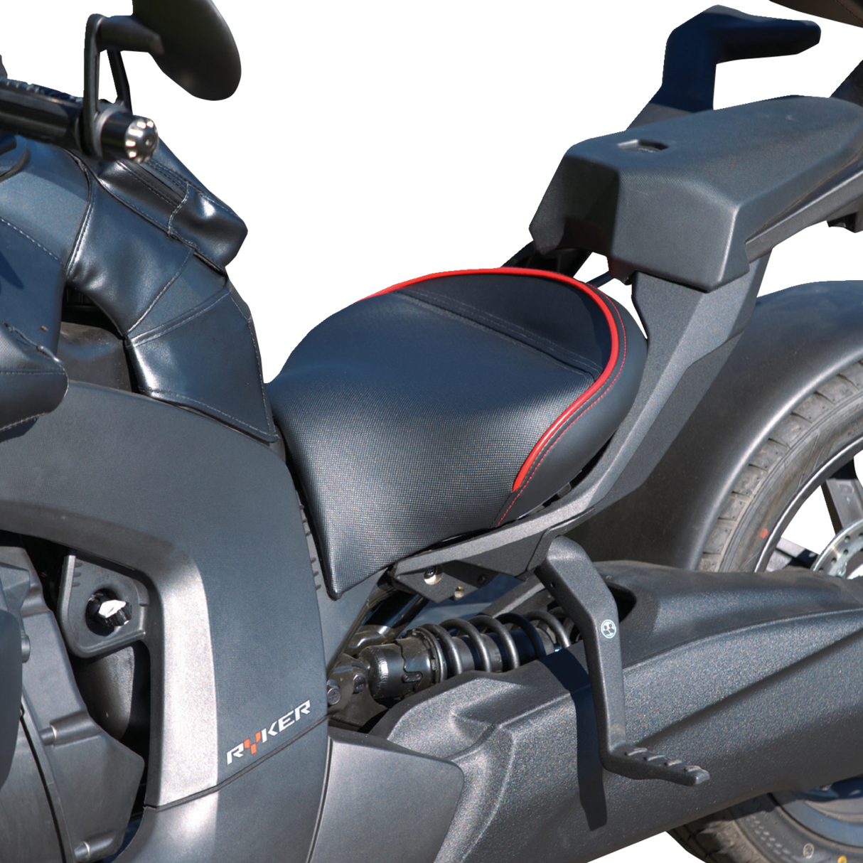 SHOW CHROME Ryker Combat Seat - Black w/ Red Trim - Can-Am Ryker 41-429