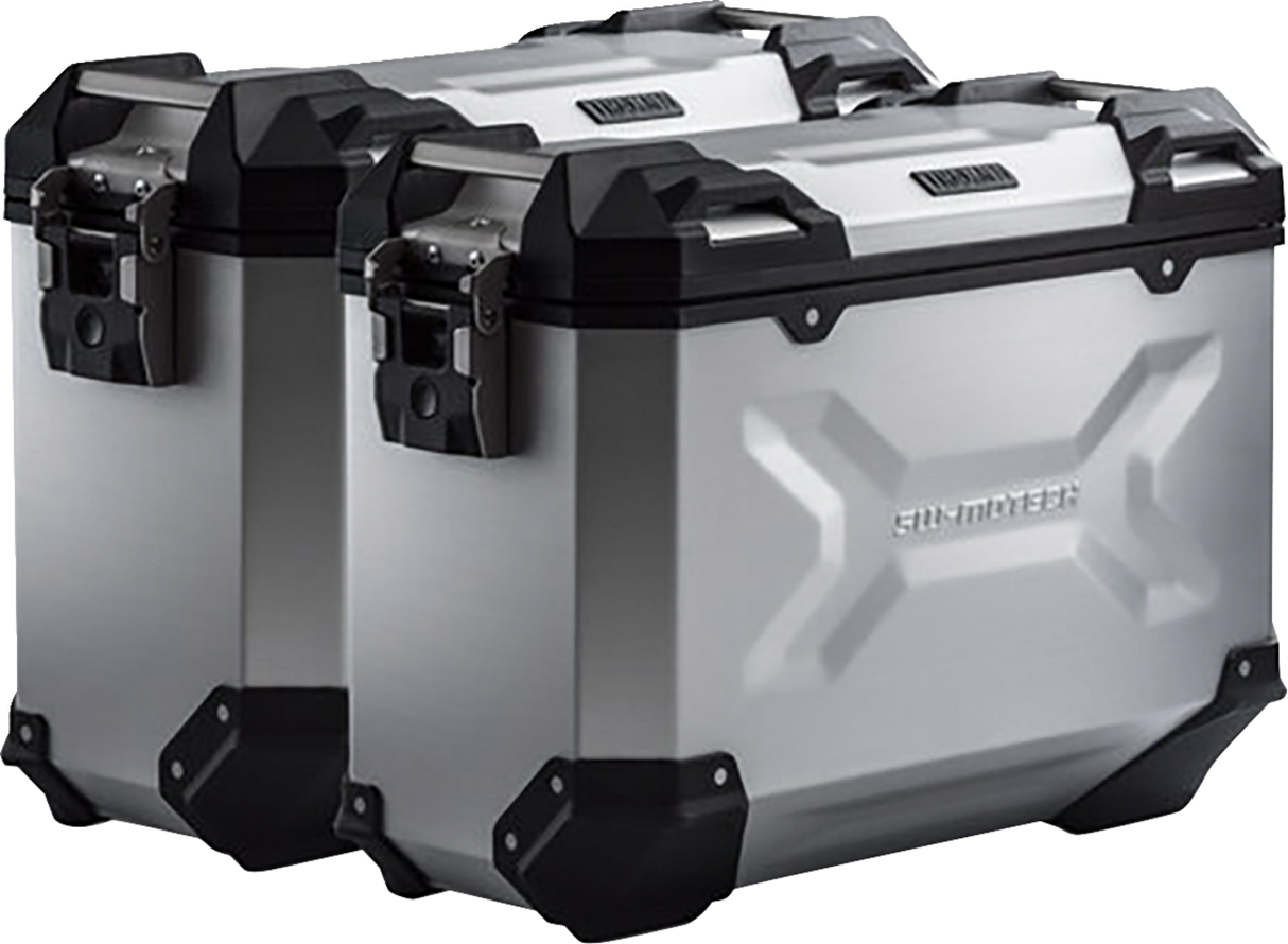 SW-MOTECH TRAX ADV Aluminum Case System - Silver - Honda CB/CBR/NX 500 '13-'24 KFT.01.400.70001/S