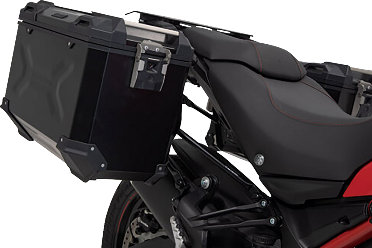 SW-MOTECH TRAX ADV Aluminum Case System - Black - Ducati Multistrada 950/1200/1260/V2 '15-'24 KFT.22.114.70002/B