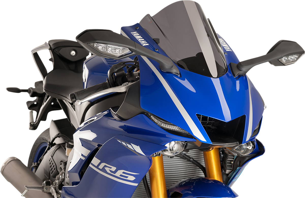 Puig Hi-Tech Parts 9723F Race Windscreen - 14-1/4" - Dark Smoke - Yamaha | Street