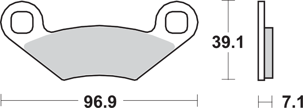 SBS HF Series Organic Base Front Brake Pads - 642HF (Polaris Sportsman 570 / Ranger 570 (Mid-Size) EFI / Sportsman 570 Touring 2002–2019)