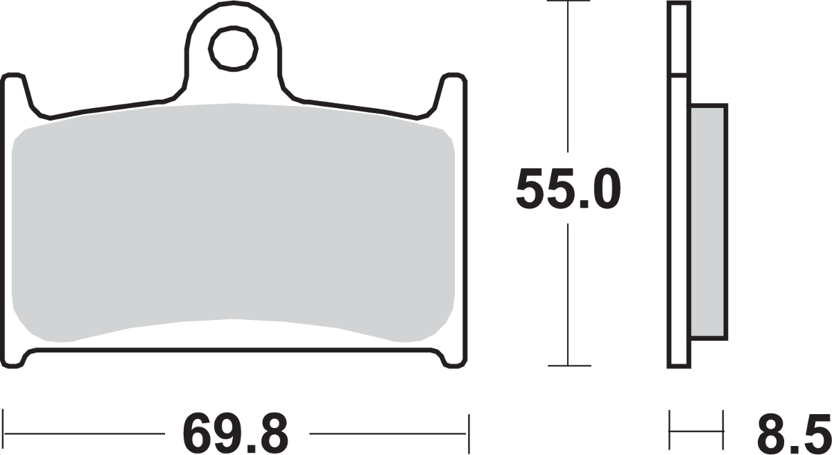 SBS HS Series Sintered Front Brake Pads - 624HS (Triumph Rocket III Roadster / Suzuki GSX-R750 1988–2020)
