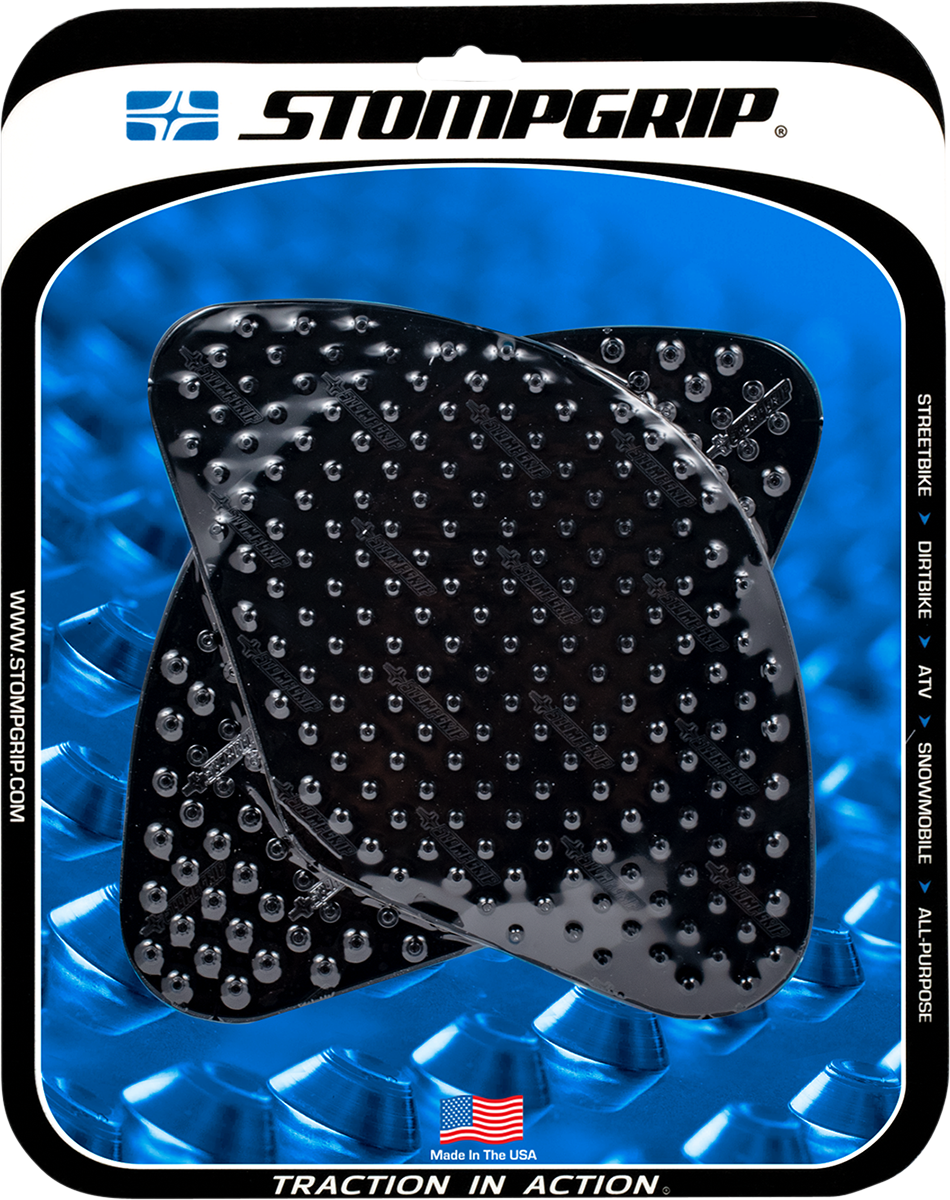 STOMPGRIP 55-10-0051B Tank Grips - Volcano - Black - Suzuki - SV '00-'15 | Street