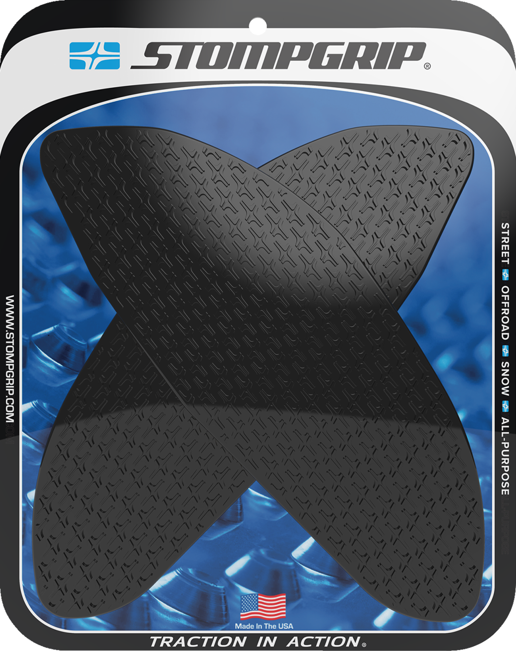STOMPGRIP 55-14-0180B Tank Grips - Icon - Black - Aprilia - RSV4/Tuono '21-'25 | Street