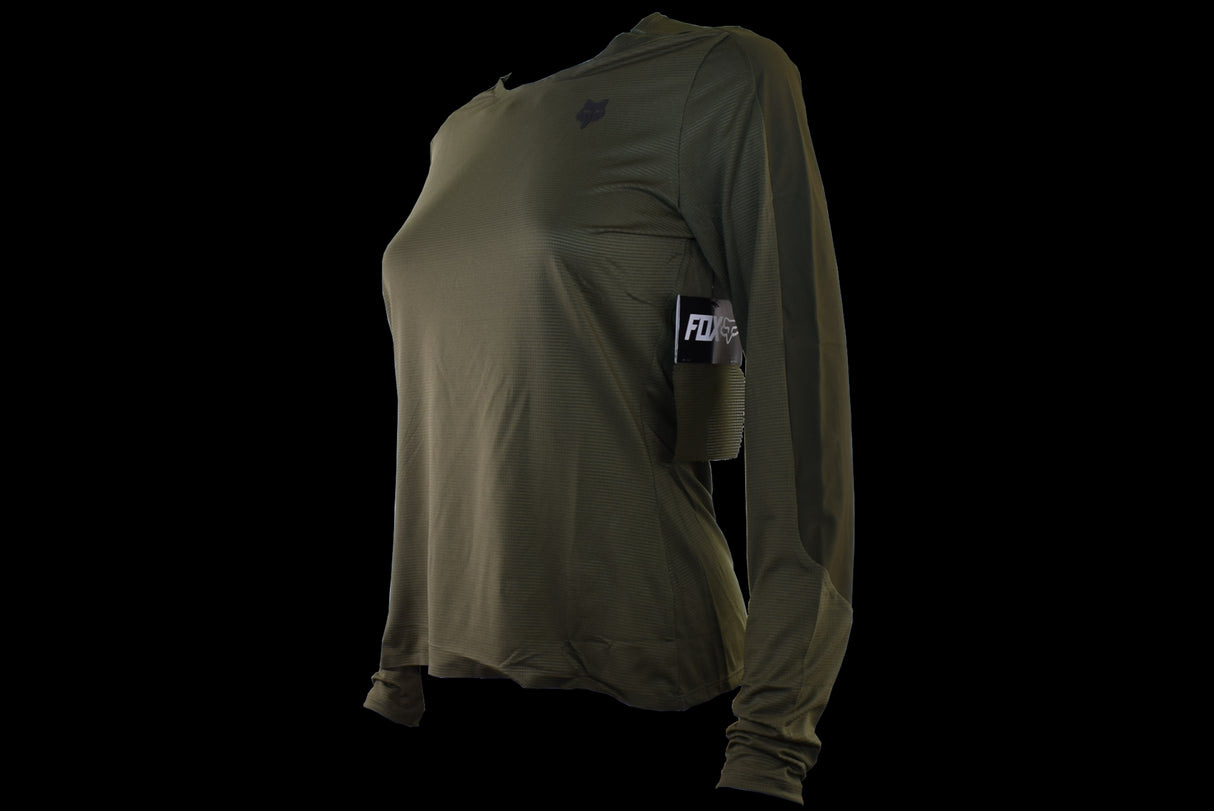 Fox Racing - Womens Flexair Ascent Long Sleeve Jersey - Olive Green - S